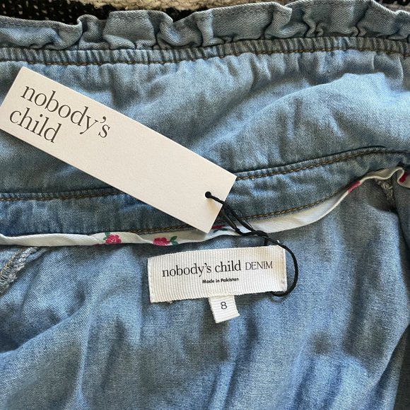 Nobody's Child Organic Cotton Phoenix Frill Collar Mini Dress USA Size 4 - Picture 5 of 7